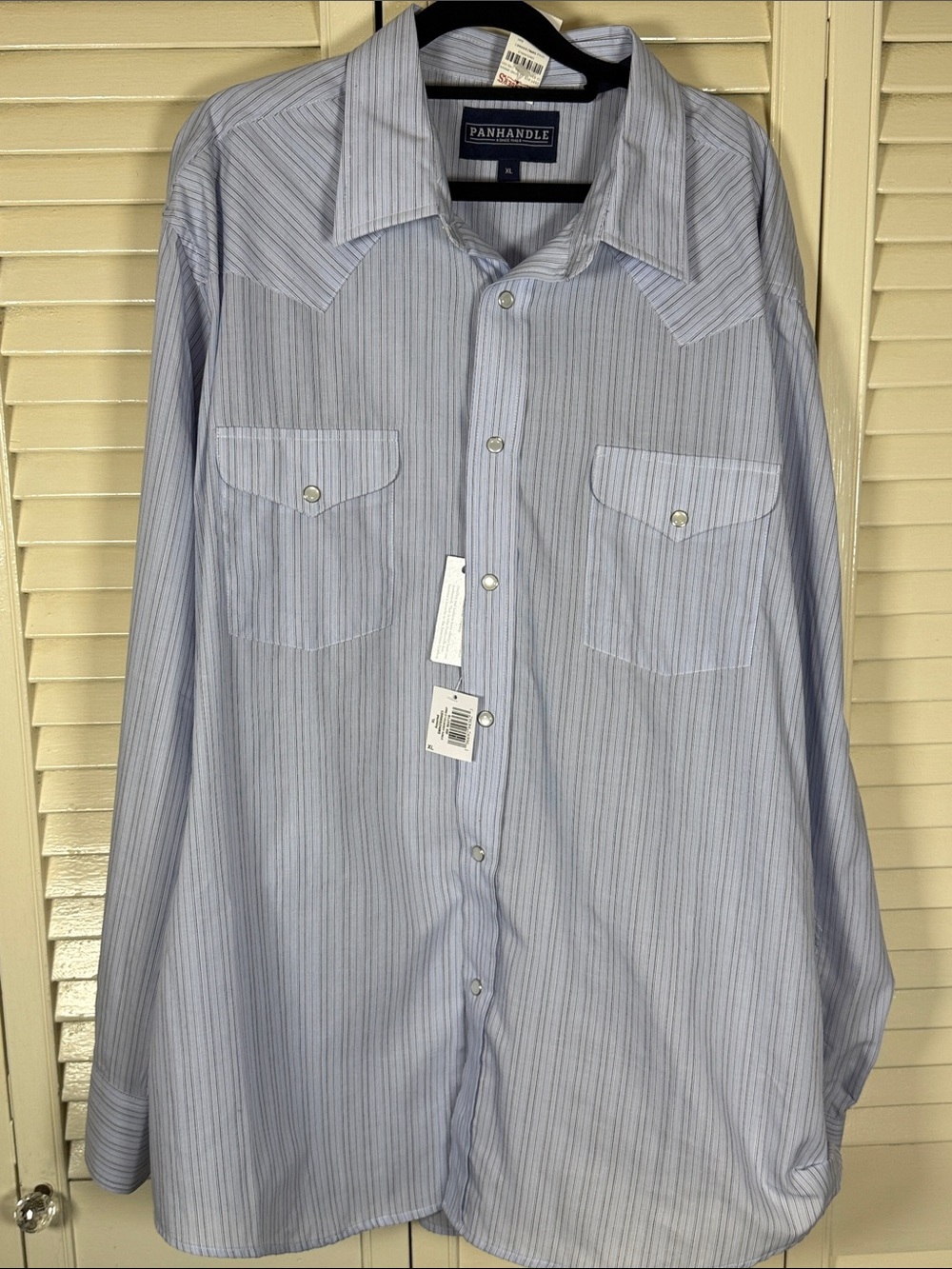 NWT Panhandle Men's XL Pearl Snap Striped Western Shirt